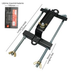 Kit fixare baterie auto reglabil universal, lungime 225 mm