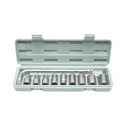 Trusa de chei tubulare 8-21 mm cu bara de actionare, 10 piese