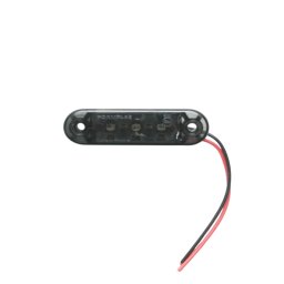Lampa gabarit laterala ovala LED rosie 12V-24V, fumurie, 3 LED Breckner