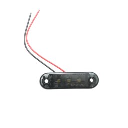 Lampa de gabarit laterala ovala LED 12V-24V, alba, fumurie, Breckner