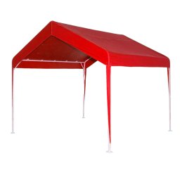 Cort pavilion gradina 3x3 m rosu, impermeabil, cu structura otel galvanizat
