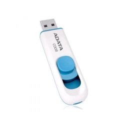 Flash USB Adata Classic C008 64 GB, retractabil, alb si albastru