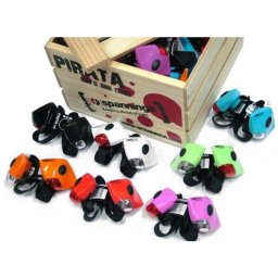 Set lumini bicicleta Pegas SET PIRATA DIVERSE CULORI, iluminare pulsatorie/continua, baterii incluse