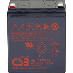 Baterie CSB HR 1227W de mare putere HR1227WF2 VRLA 12 V 6.2 Ah AGM (L x Î x A) 90 x 106 x 70 mm Terminal cu lamă de 6.35 mm, 4.8 m