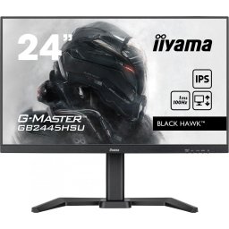 Monitor Gaming IPS LED Iiyama 24" GB2445HSU-B1, Full HD (1920 x 1080), HDMI, DisplayPort, Boxe, Pivot, 100 Hz, 1 ms, Negru