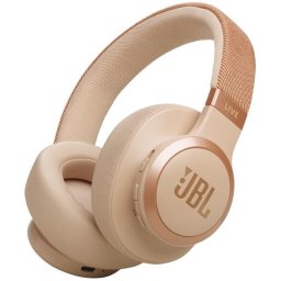 Casti audio wireless over-ear JBL, Live 770NC, True Adaptive NC, Bluetooth, Multi-Point, Bej