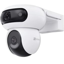 Camera de supraveghere exterior Ezviz H90 Dual cu rotatii duble , 5+5MP, 3K, Iluminare Duala, Alarma Acustica si Optica, Auto Tracking, card MicroSD pana la 512 GB si stocare in Ezviz CloudPlay, microfon, detectarea formei umane/vehiculului cu AI