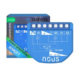 Releu wireless Nous B3T PM, 16A, Tasmota, Matter, Monitorizare energie, Modul Cortina - 2 canale, ESP32