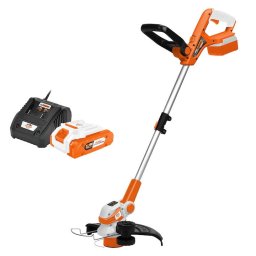 Trimmer cu acumulator pentru tuns iarba Ruris 2024e Power Alfa UP, diametru taiere 30 cm, fir 1.6 mm, tub tija 25 mm, 1 x Li-Ion 20V, 4Ah, contine acumulator si incarcator,