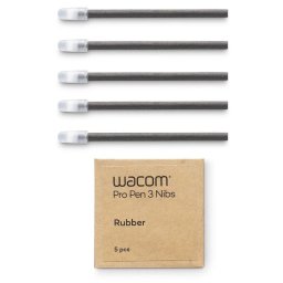Set 5 varfuri de rezerva Wacom, din cauciuc, pentru stylus Wacom Pro Pen 3