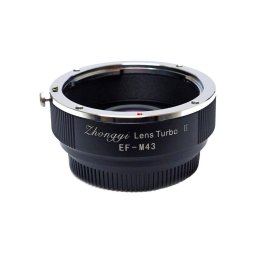 Adaptor Montura Mitakon, Lens Turbo Mark 2, Obiectiv Canon EF la Camere ,MFT MTKLTM2EFM43, Negru