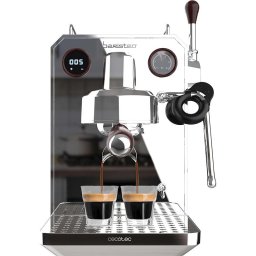 Espressor Cecotec Baristeo Intima, sistem de pre-infuzie, pompa de 15 bari, umplere usoara, rezervor de apa de 1.7 l, incalzitor de cesti, Negru