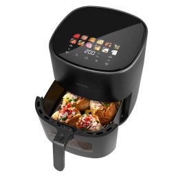 Friteuza cu aer cald Cecotec Cecofry & Grill Duoheat 6500, 2200 W, capacitate 6.5 L, Negru