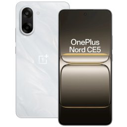 Telefon Mobil OnePlus Nord CE5, Procesor Mediatek Dimensity 8350 Apex Octa-core, Fluid AMOLED Capacitiv touchscreen 6.77", 8GB RAM, 256GB Flash, Camera Duala 50+8MP, 5G, Wi-Fi, Dual Sim, Android (Alb)