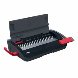 Masina de indosariat GBC CombBind CB12, manuala, cu spire din plastic, A4, 12/165 coli, negru-argintiu