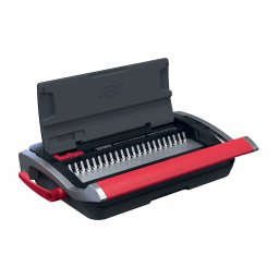 Masina de indosariat GBC CombBind CB15, manuala, cu spire din plastic, A4, 15/165 coli, negru-argintiu