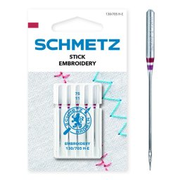 Set 5 ace de brodat, finete 75, Schmetz 130/705 H-E VMS