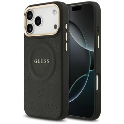 Husa Husa pentru iPhone 17 Pro Max - Guess Peony Hot Stamp MagSafe (GUHMP17XPSAMSECK) - Black