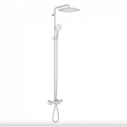 Sistem cada dus cu dus fix si mobil, cu baterie termostatata, crom lucios, Grohe Tempesta System 250 -26691001