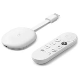 GOOGLE Chromecast + TV 4K alb UK cu adaptor