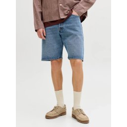 Jack & Jones Pantaloni scurti de blug barbati, JJITONY JJORIGINAL, cu talie inalta, Relaxed Fit, Albastru (SELECTATI MARIMEA: L)