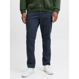 Jack & Jones Plus Pantaloni chino, JPSTMARCO JJDAVE, barbati big sizes, Slim Fit, Bleumarin inchis (SELECTATI MARIMEA: 44, SELECTATI LUNGIMEA: 32)
