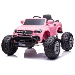 Masinuta electrica Mercedes X-Class Monster Truck, 180W, 4x4, roti moi, scaun tapitat, telecomanda, barbie pink