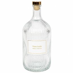 Sticla Pufo Ellegant pentru apa sau lichide, 1L, cu capac metalic auriu– design modern si rezistenta premium