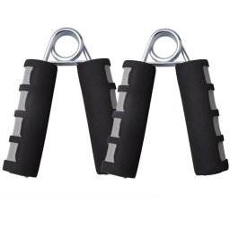 Set 2 flexoare antebrat Pufo Grip Power din spuma, rezistenta 35 kg, aparat antrenament maini, incheieturi, negru