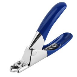 Cleste Pufo Pet pentru taiat unghii la caini si pisici, 13 cm, albastru