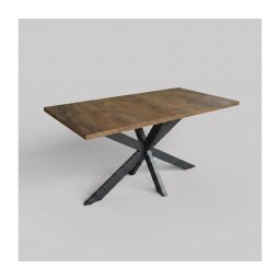 Masă de dining extensibilă SAMLE 150/190x80 cm, stejar Lefkas/negru