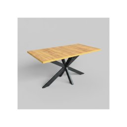 Masă de dining extensibilă SAMLE 150/190 x 80 cm stejar craft/negru