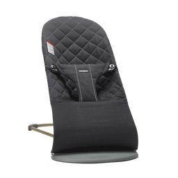 Balansoar bebelusi Bliss BabyBjorn Black din tesatura matlasata cu aspect clasic