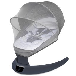 Leagan electric pentru bebelusi cu spatar reglabil si senzor de miscare, appekids evoque - powder grey