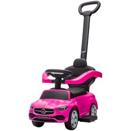 Masinuta de impins chipolino mercedes benz c-class cu maner pink