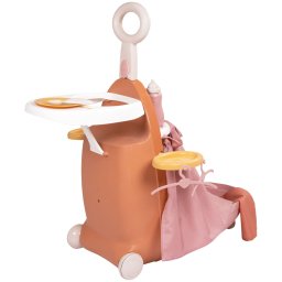 Valiza multifunctionala pentru papusi smoby baby nurse nursery suitcase 3 in 1 cu 6 accesorii