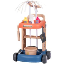 Set jucarie chipolino cleaning cart cu 35 accesorii