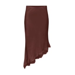 ONLY Fusta Onlfaraya Satin Lace 15380116 19-1109 TCX chocolate torte