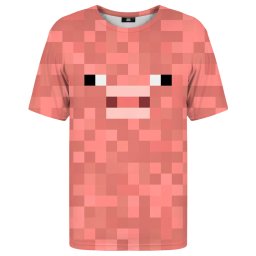 Dl GUGU & Miss GO Unisex's Pixel Pig T-Shirt Tsh2355