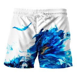 Pantaloni scurti de baie barbati Mr. GUGU & Miss GO PAINT POUR DIVER