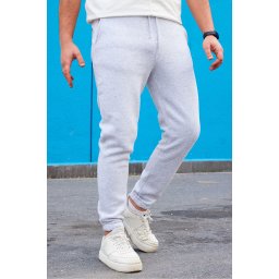 Trendyol Grey Unisex Regular/Normal Cut Leg Elasticated Polar Fleece/Warm Sweatpants