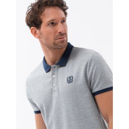 Tricou polo Ombre pentru bărbați cu elemente contrastante