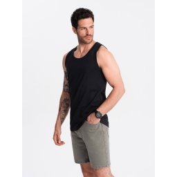 Ombre Men's BASIC cotton tank top - black