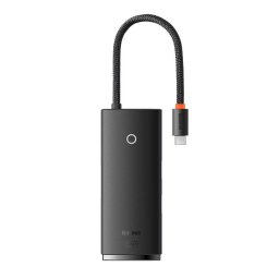 Hub din seria Baseus Lite 5w1 USB-C la 3x USB 3.0 + USB-C + HDMI (negru)