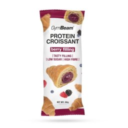 GymBeam Croissant proteic cu umplutură de fructe de pădure 50 g berry