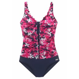 PETITE FLEUR Costum de baie întreg albastru închis / roz / alb