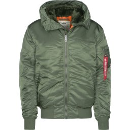 ALPHA INDUSTRIES Geacă de primăvară-toamnă 'MA-1' oliv / portocaliu / roșu / alb