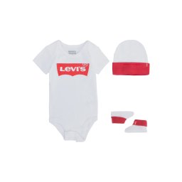 Levi's Kids Salopetă/Body 'Classic Batwing Infant 3pc Set' alb