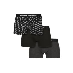 Urban Classics Boxeri gri închis / negru / alb