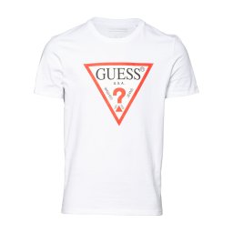 GUESS Tricou roșu / negru / alb